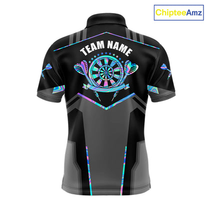 Personalized Holographic Darts Jersey Custom Darts Shirt For Men Team Polo & Quarter Zip Shirt TDM6126