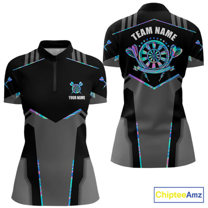 Personalized Holographic Darts Jersey Custom Darts Shirt For Women Team Polo & Quarter Zip Shirt TDM6126