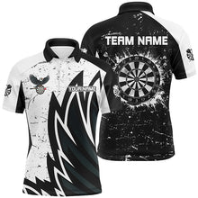 Load image into Gallery viewer, Custom Grunge Black White Dartboard Men Darts Shirts Custom Unique Darts Team Jerseys TDM1640