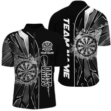 Load image into Gallery viewer, Personalized Black Break Glass 3D Darts Shirts For Men Custom Dart League Shirts Best Darts Jersey TDM2275