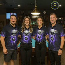 Load image into Gallery viewer, Purple Billiard 8 Ball &amp; 9 Ball Skull Pool Shirt For Men Custom Glass Break Billiard Team Jersey TDM5514