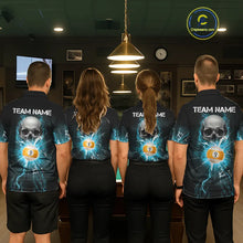 Load image into Gallery viewer, Turquoise Billiard 8 Ball &amp; 9 Ball Skull Pool Shirt For Men Custom Glass Break Billiard Team Jersey TDM5515