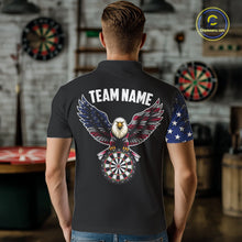 Load image into Gallery viewer, Vintage American Flag Eagle Darts Shirt For Men Custom Patriotic Darts Team Jersey Polo &amp; 1/4 Zip TDM5968