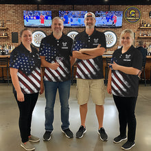 Load image into Gallery viewer, Vintage American Flag Eagle Darts Shirt For Men Custom Patriotic Darts Team Jersey Polo &amp; 1/4 Zip TDM5968