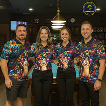 Load image into Gallery viewer, Colorful Billiard Jersey Custom Funny Cat Graffiti Billiard Polo &amp; Quarter Zip Shirts For Men TDM6564