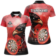 Load image into Gallery viewer, Personalized Red Dartboard Fire Custom Eagle Darts Shirts For Women, Cool Darts Team Jerseys TDM1863