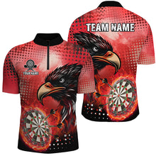 Load image into Gallery viewer, Personalized Red Dartboard Fire Custom Eagle Darts Shirts For Men, Cool Darts Team Jerseys TDM1863