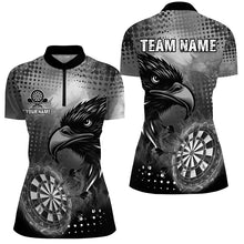 Load image into Gallery viewer, Personalized Grey Dartboard Fire Custom Eagle Darts Shirts For Women, Cool Darts Team Jerseys TDM1864