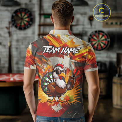 Personalized Funny Turkey Dartboard Shirt For Men Custom Thanksgving Darts Jersey, Darts Gift TDM5050