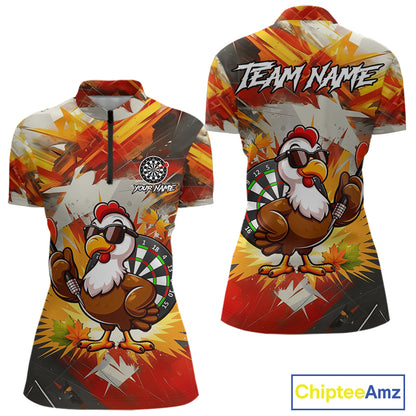 Personalized Funny Turkey Dartboard Shirt For Women Custom Thanksgving Darts Jersey, Darts Gift TDM5050