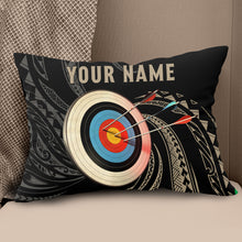 Load image into Gallery viewer, Personalized Archery 3d Target Tribal Pattern Pillow, Best Pillows Gifts TDM0785