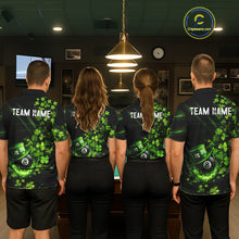 Load image into Gallery viewer, Green Luckiest Shamrock 8 Ball Billiard Shirt For Men Custom St Patrick Day Pool Team Jersey TDM5778