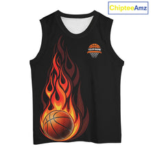 Load image into Gallery viewer, Personalized Eagle American Flag Flaming Basketball Jersey Custom Name &amp; Number Basketball Shirt TDM5785