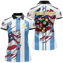 Load image into Gallery viewer, Grunge US Argentina Flag 3D Billiard Balls Pool Shirts For Women Custom Patriotic Billiard Jerseys TDM2074