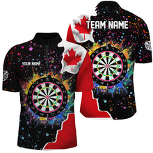 Load image into Gallery viewer, Grunge Colorful Darts Board Canada Flag Darts Shirts For Men Custom Patriotic Darts Team Jerseys TDM1682