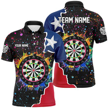 Load image into Gallery viewer, Grunge Colorful Darts Board Texas Flag Darts Shirts For Men Custom Patriotic Darts Team Jerseys TDM1683