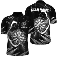 Load image into Gallery viewer, Personalized Thunder Lighting Black Dart Shirts For Men Custom Dart League Outfit Dart Jerseys TDM2831