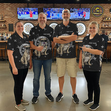 Load image into Gallery viewer, Personalized Funny Bulldog Darts Shirt For Women Custom Star Pattern Dart Jersey Team Polo &amp; 1/4 Zip TDM5554