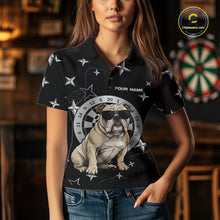 Load image into Gallery viewer, Personalized Funny Bulldog Darts Shirt For Women Custom Star Pattern Dart Jersey Team Polo &amp; 1/4 Zip TDM5554
