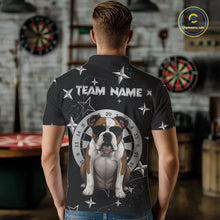 Load image into Gallery viewer, Personalized Funny Bulldog Darts Shirt For Men Custom Star Pattern Dart Jersey Team Polo &amp; 1/4 Zip TDM5555