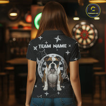 Load image into Gallery viewer, Personalized Funny Bulldog Darts Shirt For Women Custom Star Pattern Dart Jersey Team Polo &amp; 1/4 Zip TDM5555