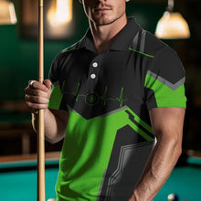 Load image into Gallery viewer, Personalized Billiard 8 Ball Wings Short Sleeve Men&#39;S Shirts, Billiard Jerseys Tournament |Green TDM3489