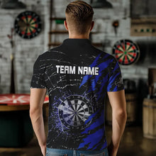 Load image into Gallery viewer, Black And Blue Darts Board Break Glass Custom Dart Shirts For Men, Darts Team Shirts Dart Jerseys TDM3494