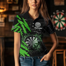 Load image into Gallery viewer, Black And Purple Darts Board Break Glass Custom Dart Shirts For Women, Darts Team Shirts Dart Jerseys TDM3495