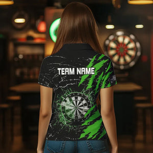 Black And Purple Darts Board Break Glass Custom Dart Shirts For Women, Darts Team Shirts Dart Jerseys TDM3495