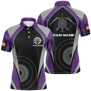 Personalized Purple Archery Jerseys Polo Shirts For Men Best Custom Archery Uniform For Team TDM1323