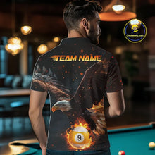 Load image into Gallery viewer, Custom Fire 8 Ball &amp; 9 Ball Pool Eagle Billiard Shirt For Men, Billiard Team Jersey Polo &amp; 1/4 Zip TDM6409