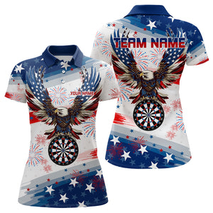 Personalized American Flag Eagle Dart Shirts For Women Custom Pride Patriotic Team Dart Jerseys TDM3321