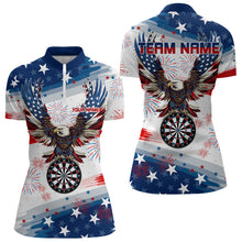 Load image into Gallery viewer, Personalized American Flag Eagle Dart Shirts For Women Custom Pride Patriotic Team Dart Jerseys TDM3321