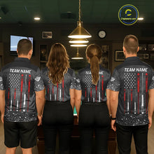 Load image into Gallery viewer, Personalized Billiard US Flag 8 Ball Pool Shirt For Men, Billiard Team Jersey Polo &amp; 1/4 Zip TDM5579