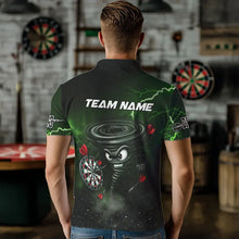 Load image into Gallery viewer, Personalized Thunder Lightning Funny Storm Custom Dart Shirt For Men, Cool Green Dart Team Jerseys TDM3497