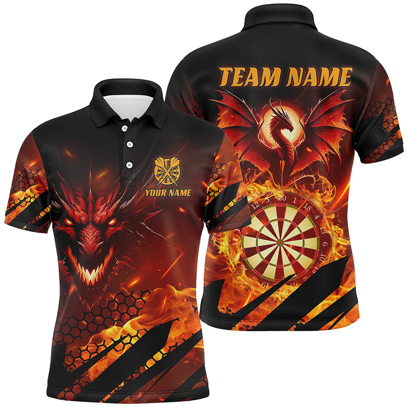 Personalized Dragon Dartboard Fire Flame Men Darts Shirts Custom 3D Darts League Team Jerseys TDM1700