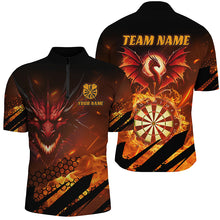 Load image into Gallery viewer, Personalized Dragon Dartboard Fire Flame Men Darts Shirts Custom 3D Darts League Team Jerseys TDM1700