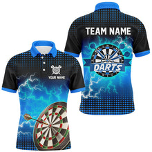 Load image into Gallery viewer, Personalized Blue Dartboard Thunder Lightning 3D Printed Darts Shirts For Men Darts Team Jerseys TDM1916