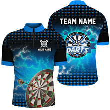 Load image into Gallery viewer, Personalized Blue Dartboard Thunder Lightning 3D Printed Darts Shirts For Men Darts Team Jerseys TDM1916