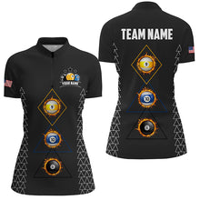 Load image into Gallery viewer, Personalized Billiard 8 Ball 9 Ball &amp; 10 Ball Shirts For Women, Unique Team Jerseys Billiard Shirts TDM1711