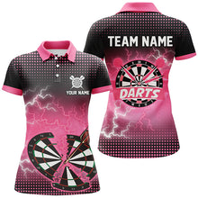 Load image into Gallery viewer, Funny Pink Crack Dartboard Thunder Lightning 3D Printed Custom Women Darts Shirts Darts Team Jerseys TDM1924