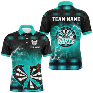 Funny Turquoise Crack Dartboard Thunder Lightning 3D Printed Custom Women Darts Shirts Darts Jerseys TDM1925