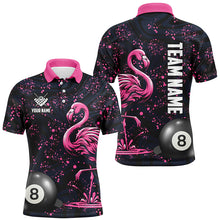 Load image into Gallery viewer, Pink Grunge Flamingo 8 Ball Pool Billiard Shirts For Men Custom Unique Billiard Jerseys Apparel TDM2117