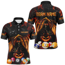 Load image into Gallery viewer, Halloween Grim Reaper Custom Billiard Balls Jerseys For Men, Funny Halloween Billiard Shirts Gift TDM2378
