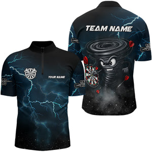 Personalized Thunder Lightning Tornado Custom Funny Dart Shirts For Men, Cool Dart Team Jerseys TDM3109