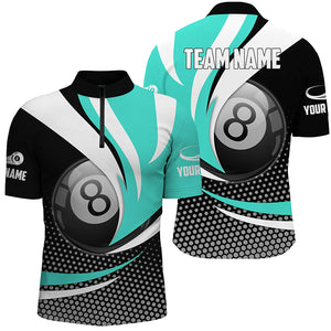 Personalized 8 Ball Billiard Turquoise Version 3D Shirts For Women Best Custom Gifts For Pooler TDM1543