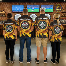 Load image into Gallery viewer, Personalized Yellow Darts Polo &amp; 1/4 Zip For Women Custom Thunder Lightning Darts Team Jersey TDM6216