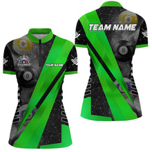 Load image into Gallery viewer, Best Custom Billiard Jerseys Uniform For Women, Personalized Tournament Billiard Shirts |Green TDM2140