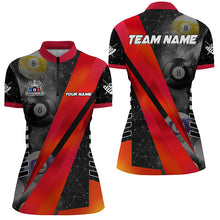 Load image into Gallery viewer, Best Custom Billiard Jerseys Uniform For Women, Personalized Tournament Billiard Shirts |Red TDM2141