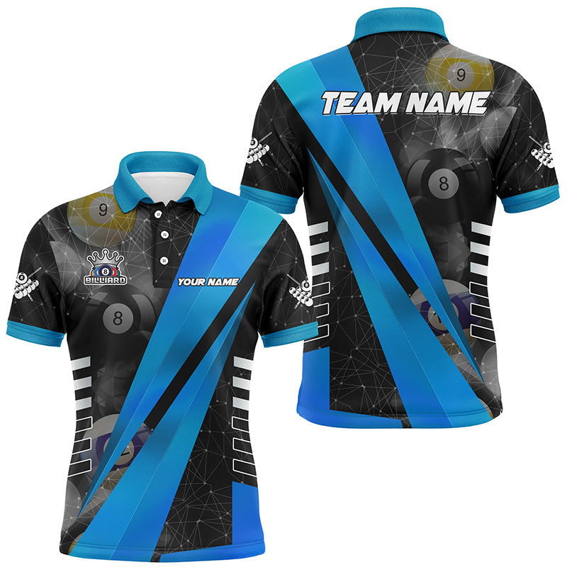 Best Custom Billiard Jerseys Uniform For Men, Personalized Tournament Billiard Shirts |Blue TDM2142